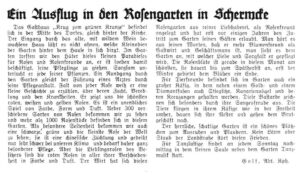Zeitungsartikel Schermcker Rosengarten